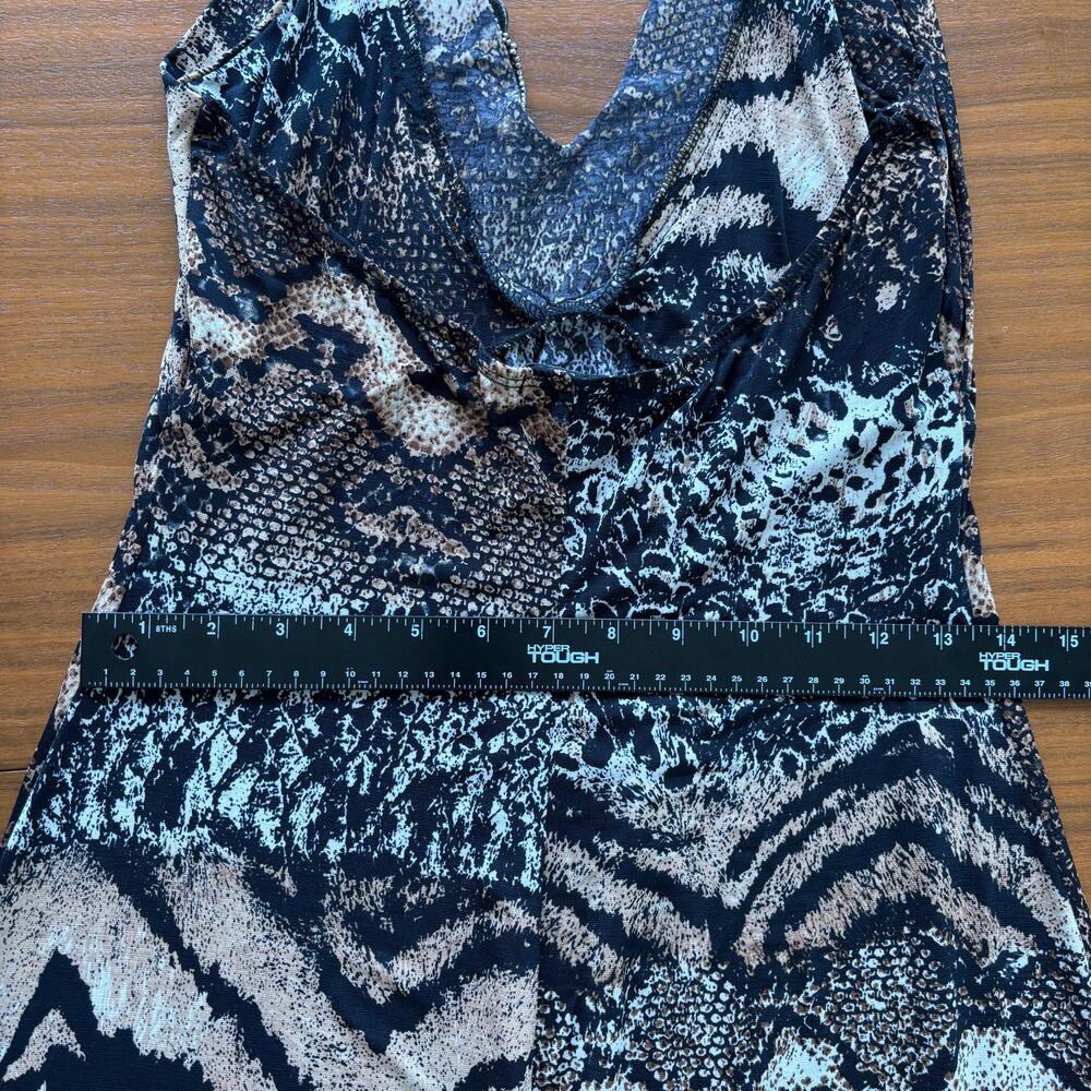 Venus Beaded Halter Maxi Dress Animal Snake Print 2010s Beach Boho Summer Small - Picture 14 of 16